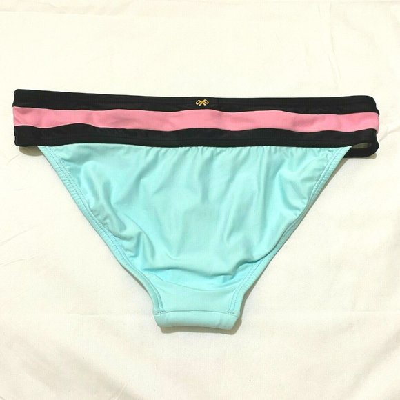 PILYQ Women's Color Block Banded Full Bikini Bottom Size L - Picture 2 of 4